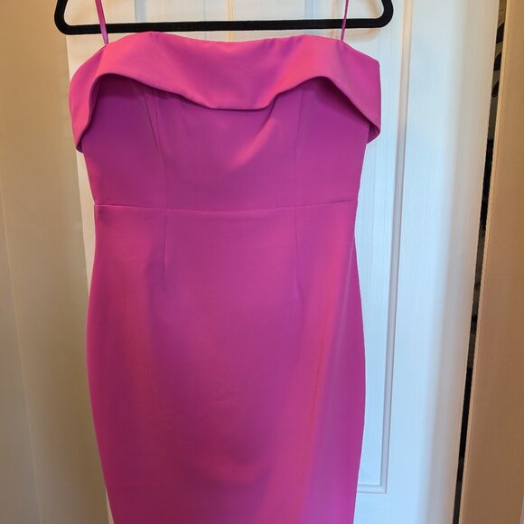 NEW w/tags Zorianna midi dress in pink shock  8/M (comes a little narrow) - Picture 3 of 11